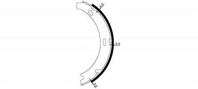 HELLA PAGID 8da355050431 -  Комплект тормозных колодок, стояночная тормозная система